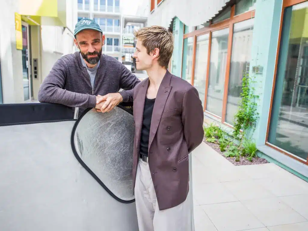 Tom Böttcher und Tino Umlauft beim Fotoshooting vom BILDHAUS Studio in Potsdam